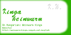 kinga weinwurm business card